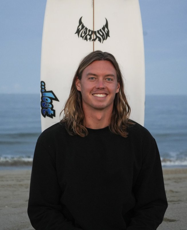 Grant Otto keeps his surf boards in his car at all times.